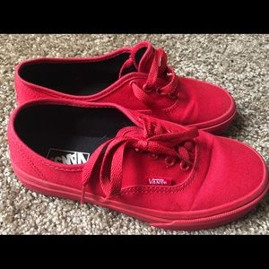 All red vans like new 3y